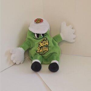 Mr. Jelly Belly Plush Green Apple Stuffed Bean Bag Toy Beanie Doll with Clip